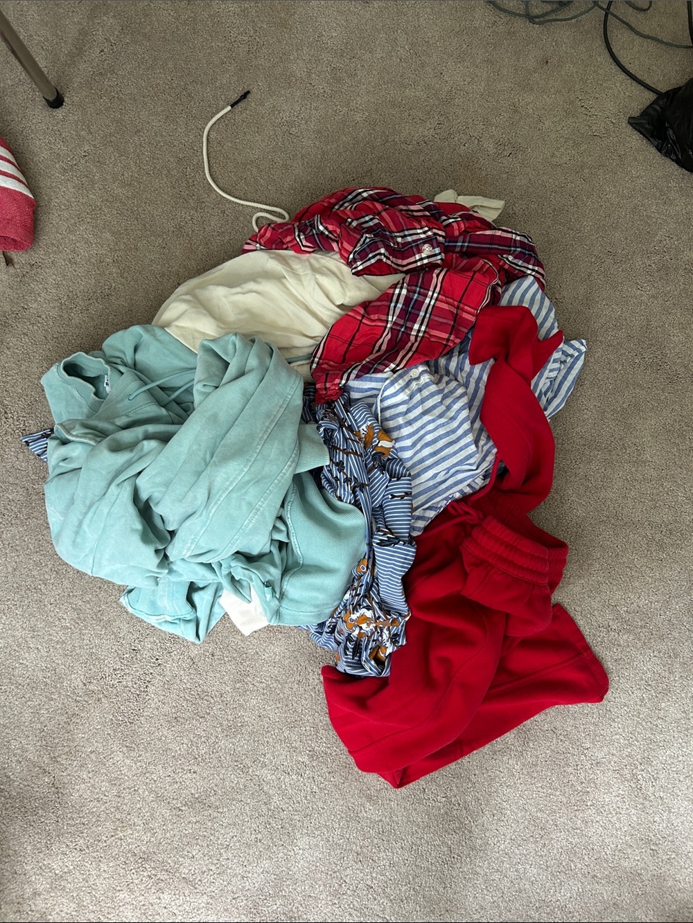Mixed Casual Tops Bundle - Red, Mint, Cream, Blue Stripes
